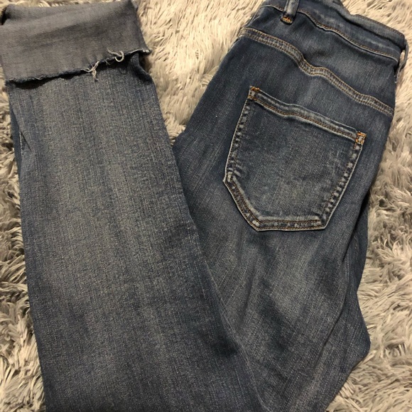 Dark/medium distressed skinny jeans - Picture 2 of 2